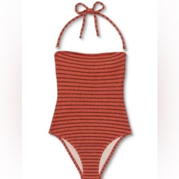 Kona Sol Koni Sol Copper Stripe Pucker One Piece Swimsuit - Picture 3 of 5